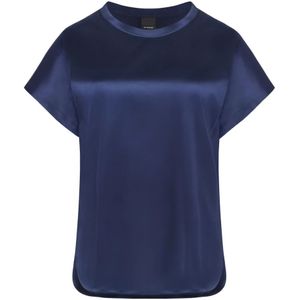 Pinko, Dames, Tops, Blauw, Maat: S Zijde,