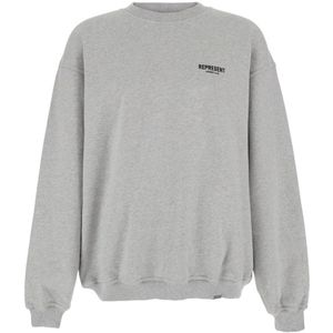 Represent, Heren, Sweatshirts & Hoodies, Grijs, Maat: L Katoen,