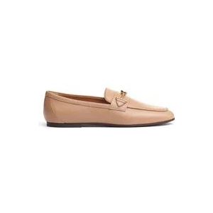 Tod's Beige Loafer Schoenen met T-Ring Gesp , Beige , Dames , Maat: 36 EU