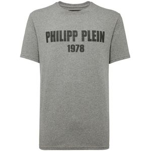 Philipp Plein, Heren, Tops, Grijs, Maat: 2XL Katoen,