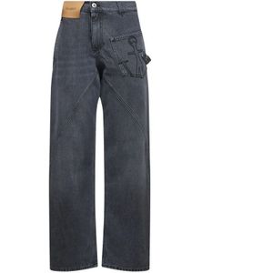 JW Anderson, Dames, Jeans, Grijs, Maat: W25 Katoen,