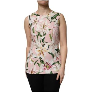 Dolce & Gabbana, Dames, Tops, Veelkleurig, Maat: M Viscose,