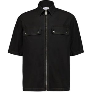 Off White, Heren, Overhemden, Zwart, Maat: S Katoen,