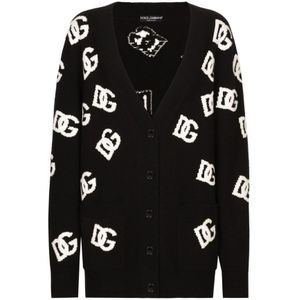 Dolce & Gabbana, Dames, Truien, Zwart, Maat: XS