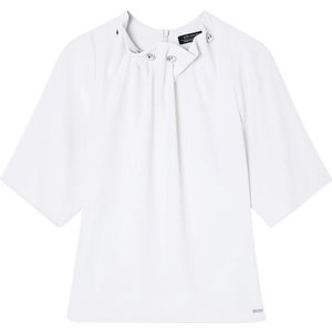 Armani Exchange - XW001256AF16125U1094 - Blouse - Wit - Korte Mouwen - Casual