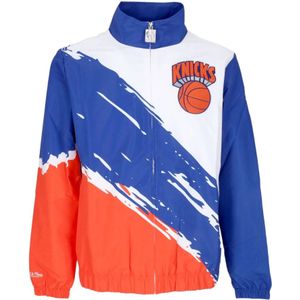 Mitchell & Ness - New York Knicks - Waterdichte Jas - Blauw en Oranje