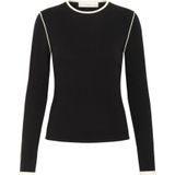 InWear - SaccoIW - Gebreide Trui - Zwart / Wit - Lange Mouw
