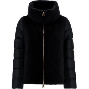 Herno, Dames, Jassen, Zwart, Maat: XS Nylon,