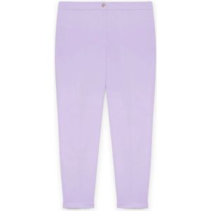 Fiorella Rubino, Dames, Broeken, Paars, Maat: M Poliester,