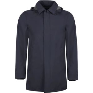 Herno, Heren, Jassen, Blauw, Maat: 4XL Polyamide,