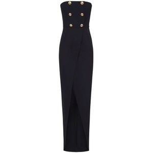 Elisabetta Franchi, Dames, Jurken, Zwart, Maat: XS Satijn,