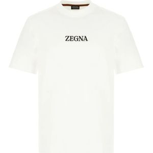 Zegna, Heren, Tops, Wit, Maat: L Katoen,