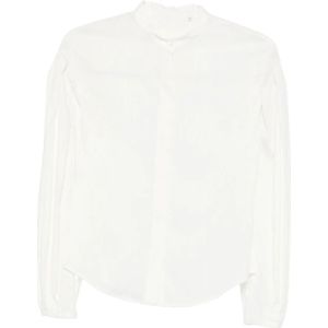 Xacus, Dames, Blouses & Shirts, Wit, Maat: M Katoen,