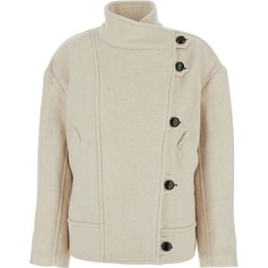 Isabel Marant, Dames, Jassen, Beige, Maat: 2XS