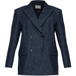 Sportmax, Dames, Jassen, Blauw, Maat: XS Denim,