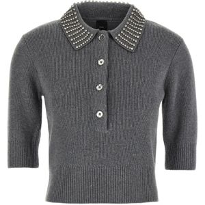 Pinko, Dames, Truien, Grijs, Maat: S Wol,