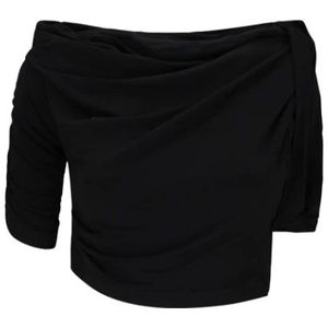 Jacquemus, Dames, Blouses & Shirts, Zwart, Maat: XS