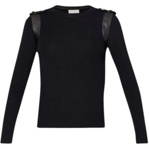 Liu Jo, Dames, Truien, Zwart, Maat: S Leer,
