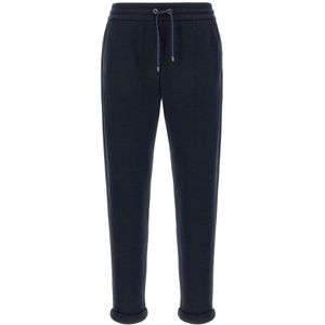 Brunello Cucinelli, Dames, Broeken, Blauw, Maat: M Katoen,