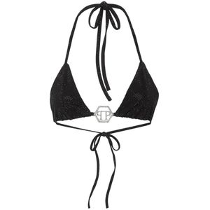 Philipp Plein, Dames, Badkleding, Zwart, Maat: L Katoen,