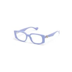 Gucci Paarse zonnebril, stijlvol en veelzijdig , Purple , Dames , Maat: 55 MM