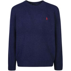 Ralph Lauren, Heren, Truien, Blauw, Maat: S Leer,