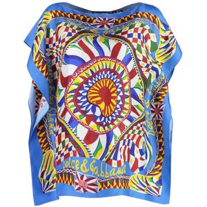 Dolce & Gabbana, Dames, Blouses & Shirts, Veelkleurig, Maat: XS Zijde,