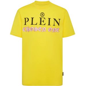 Philipp Plein, Heren, Tops, Geel, Maat: XS Katoen,