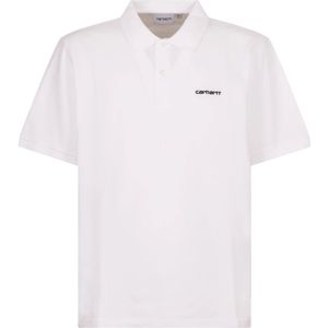 Carhartt Wip, Heren, Tops, Wit, Maat: XS Piqué,