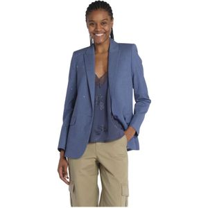 Zadig & Voltaire, Dames, Jassen, Blauw, Maat: M Leer,
