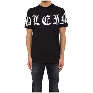 Philipp Plein, Heren, Tops, Zwart, Maat: XL Katoen,