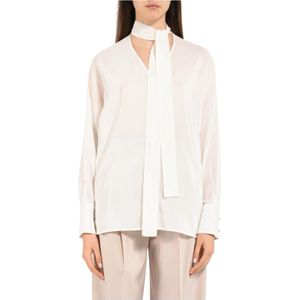 Max Mara Studio, Dames, Blouses & Shirts, Wit, Maat: S Zijde,
