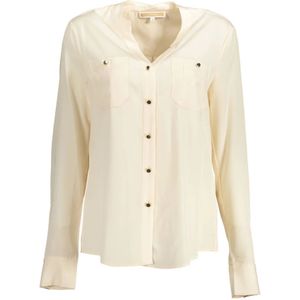 Kocca - Blouse - Wit - Damesoverhemd - Lange Mouwen - Knoopsluiting