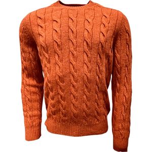 Gran Sasso, Heren, Truien, Oranje, Maat: M Wol,