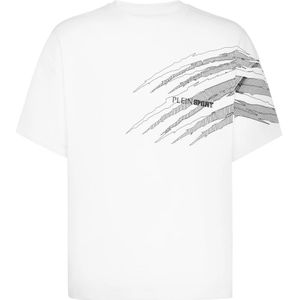 Plein Sport, Heren, Tops, Wit, Maat: XS Katoen,