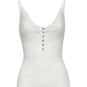 Self-Portrait - Spaghetti Top - Zwart - Gebreide Stof