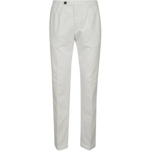 Massimo Alba, Heren, Broeken, Wit, Maat: XL Katoen,