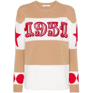 Max Mara, Dames, Truien, Bruin, Maat: L Wol,