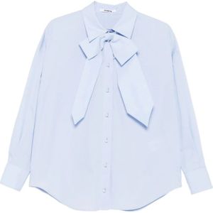 Vivetta, Dames, Blouses & Shirts, Blauw, Maat: XS Katoen,