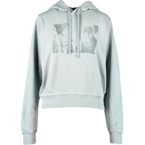 Diesel, Dames, Sweatshirts & Hoodies, Grijs, Maat: M Katoen,