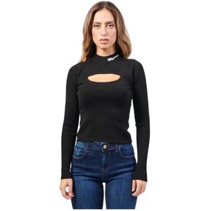 Karl Lagerfeld, Dames, Truien, Zwart, Maat: L Katoen,