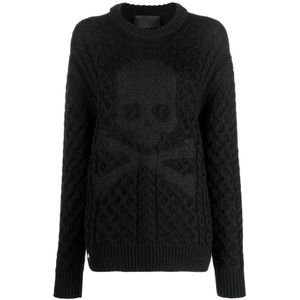 Philipp Plein, Dames, Truien, Zwart, Maat: XS Wol,