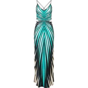 Roberto Cavalli, Dames, Jurken, Blauw, Maat: XS Zijde,