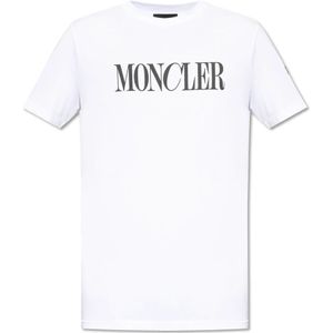 Moncler, Heren, Tops, Wit, Maat: M Katoen,
