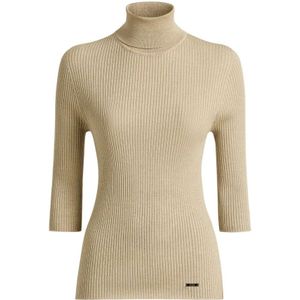 Kiton, Dames, Truien, Beige, Maat: M Wol,