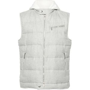 Eleventy, Heren, Jassen, Grijs, Maat: 3XL Linnen,