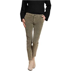 Mason's, Dames, Broeken, Groen, Maat: 3XS Corduroy,