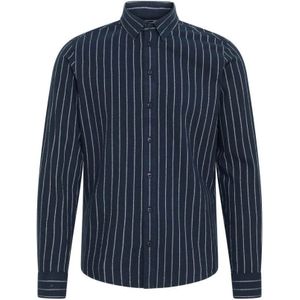 Casual Friday - CFMACE - Overhemd - Donkerblauw/Wit - Gestreept