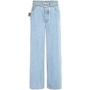 Bottega Veneta, Dames, Jeans, Blauw, Maat: XS Katoen,