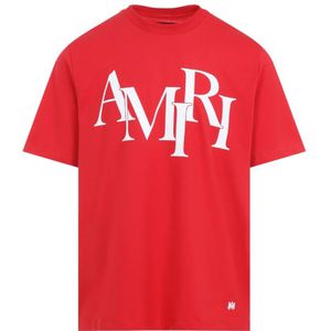 Amiri, Heren, Tops, Rood, Maat: XL Katoen,